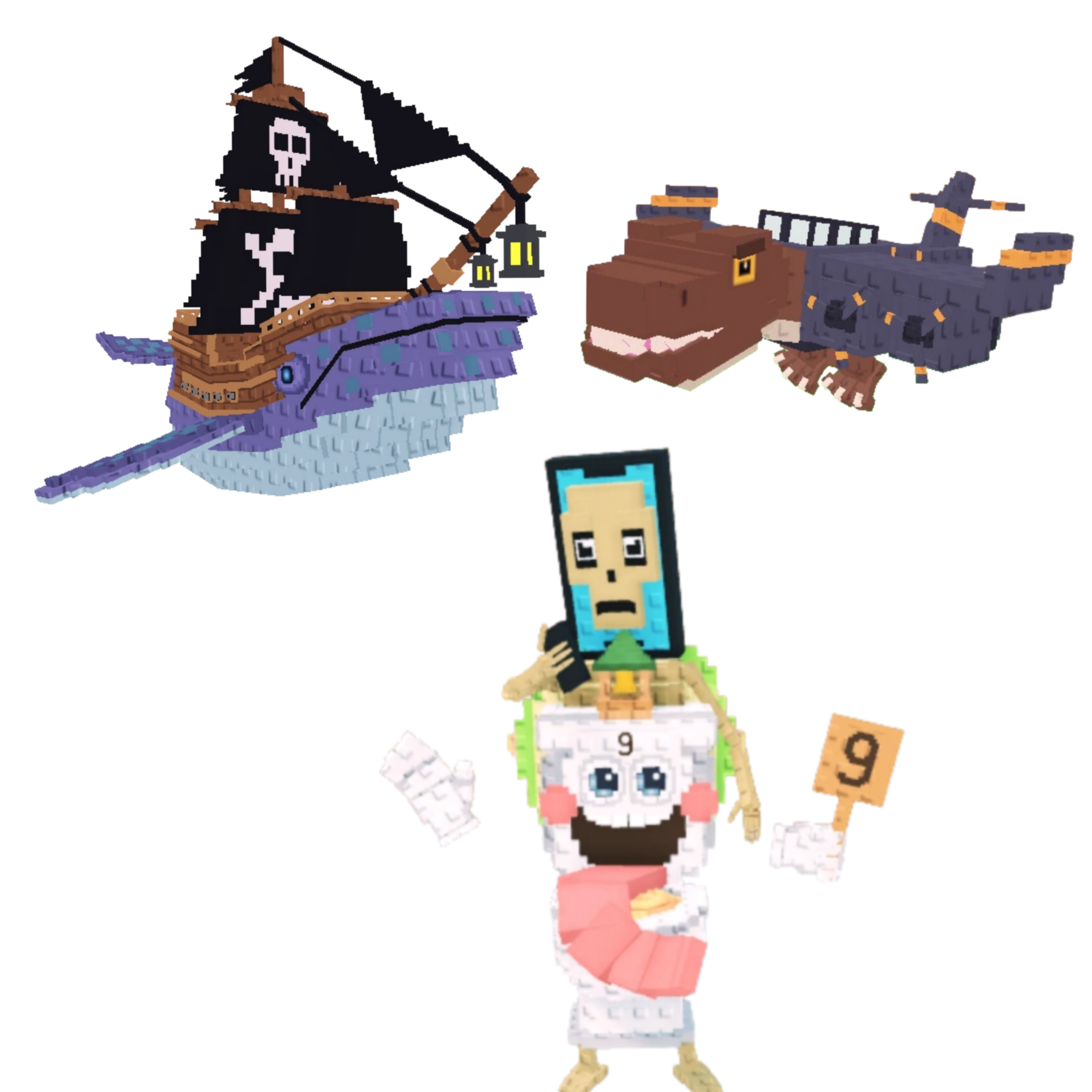 [BUNDLE] - ⚡ 1x Capitano Moby⚡ 1x La Secret Combinasion ⚡ 1x Nuclearo Dinossauro