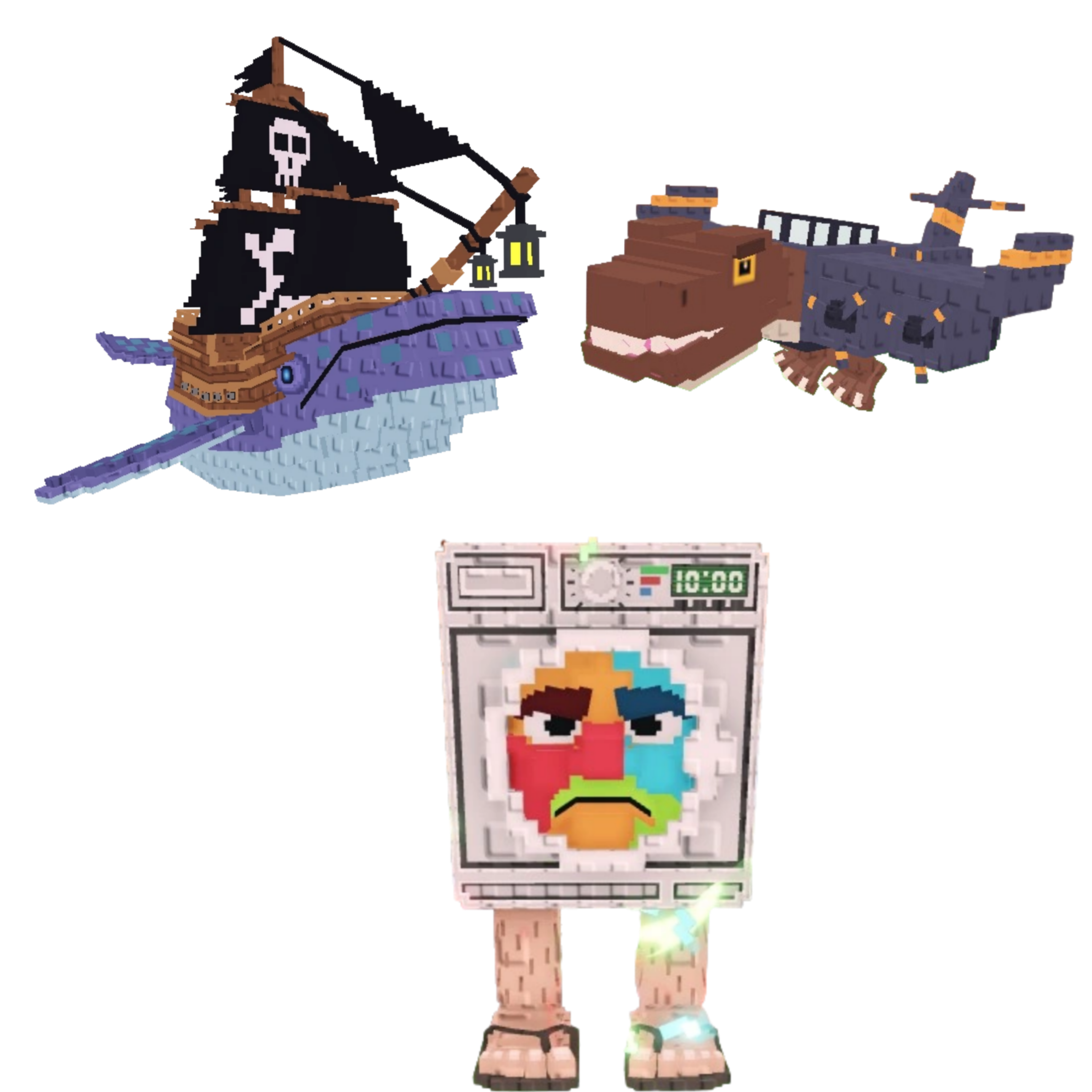 [BUNDLE] - ❄️ 1x Capitano Moby ❄️ 1x Lavadorito Spinito ❄️ 1x Nuclearo Dinossauro