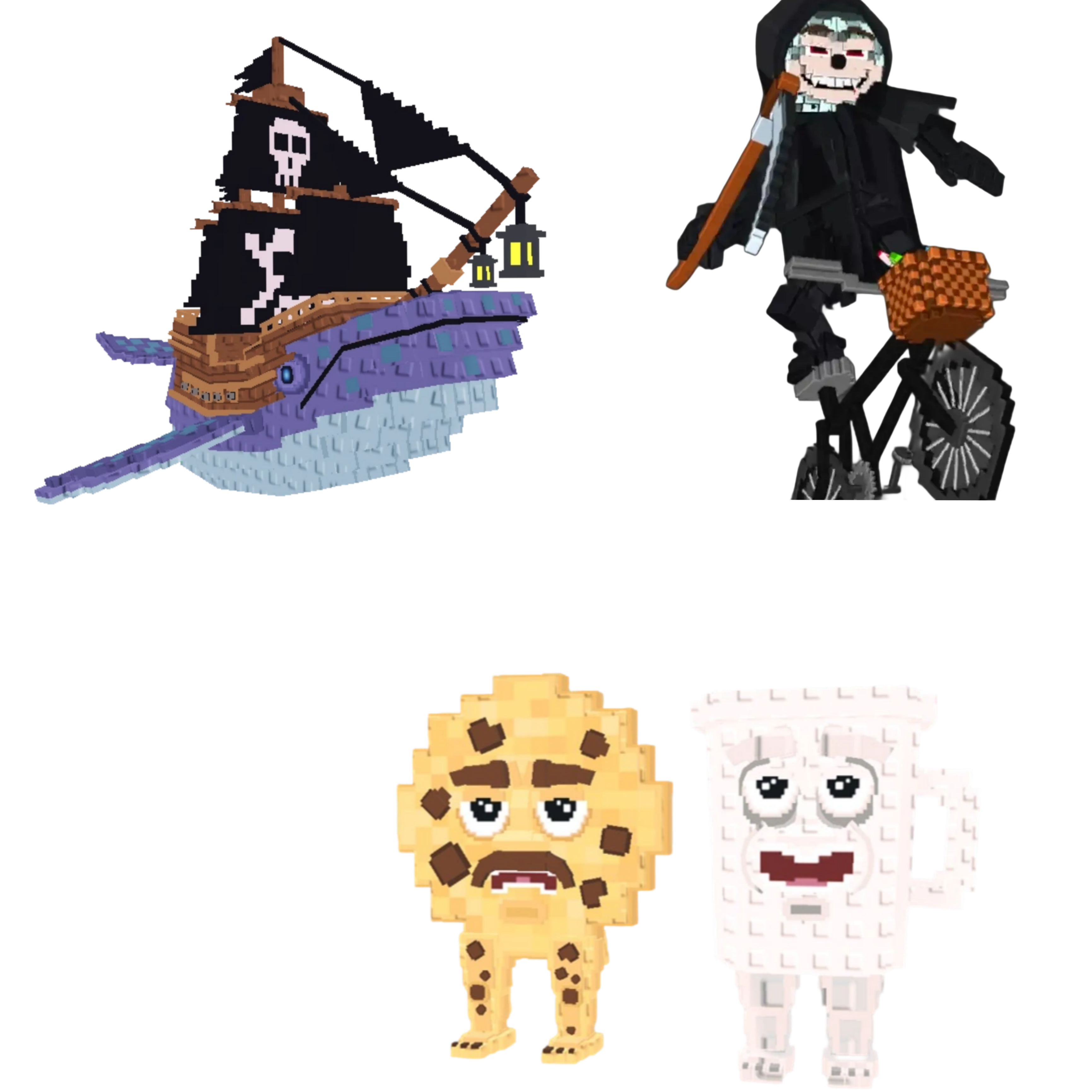 [BUNDLE] - 💧 1x Capitano Moby 💧 1x Cooki and Milki 💧 1x Mieteteira Bicicleteira