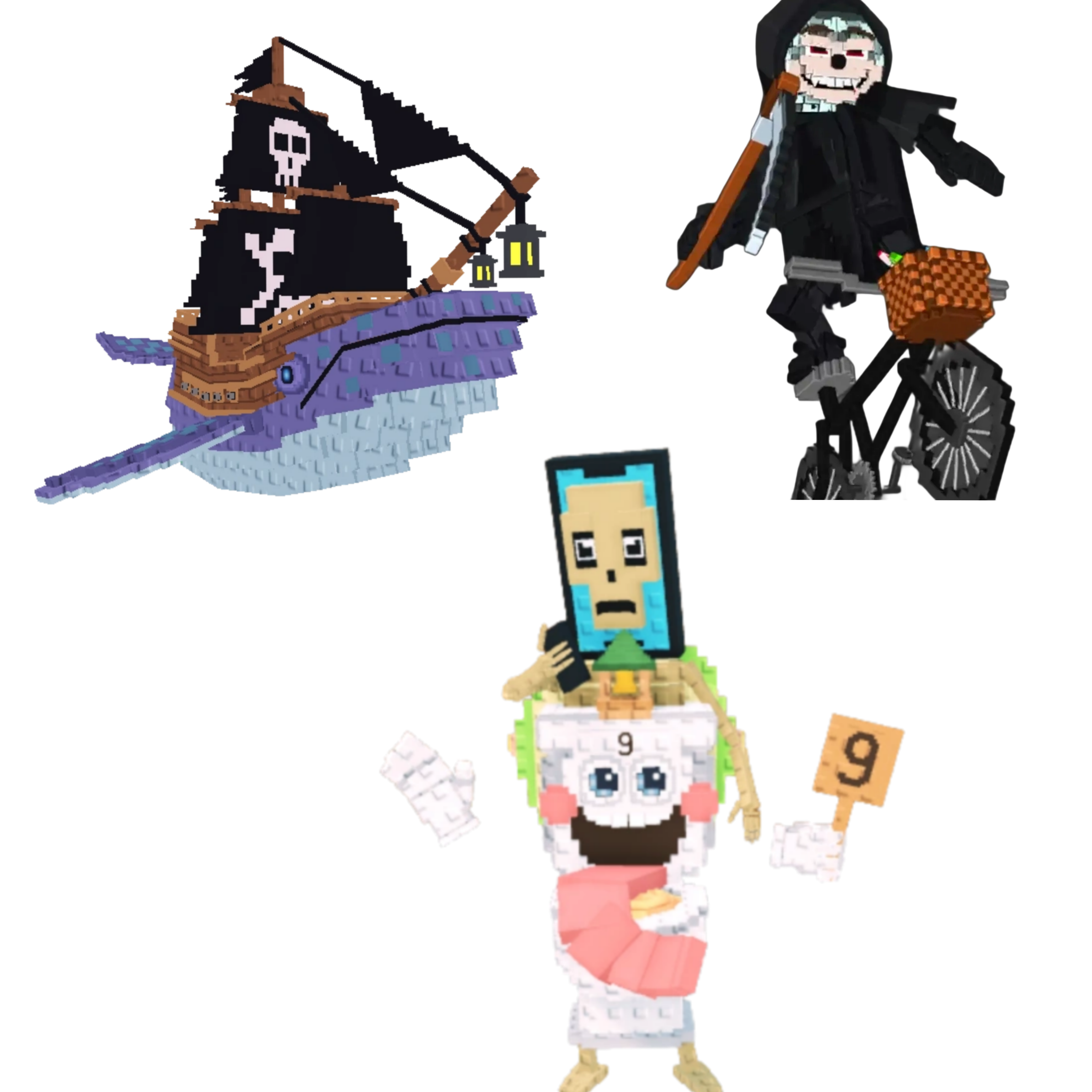 [BUNDLE] - 🍇 1x Capitano Moby 🍇 1x La Secret Combinasion 🍇 1x Mieteteira Bicicleteira