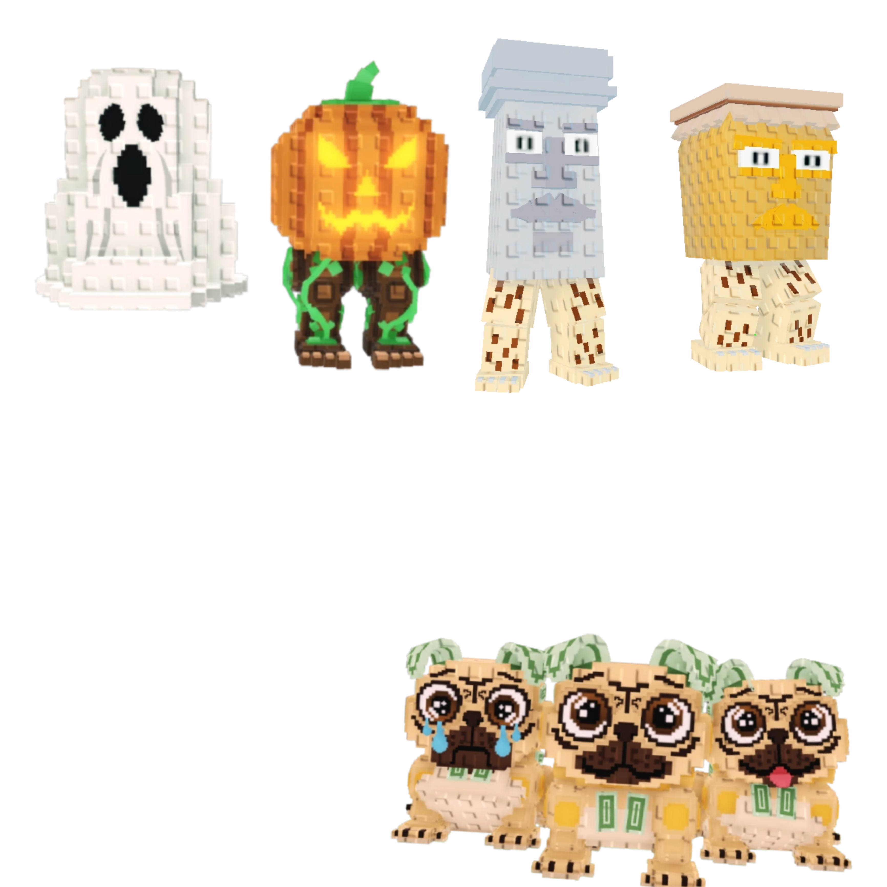 [BUNDLE] - 🎏 1x Spooky and Pumpky 🎏 1x Los Puggies 🎏 1x Garama And Madundung