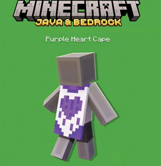 Minecraft Purple Heart Cape 🔥 Digital Key ✅ Fast Delivery