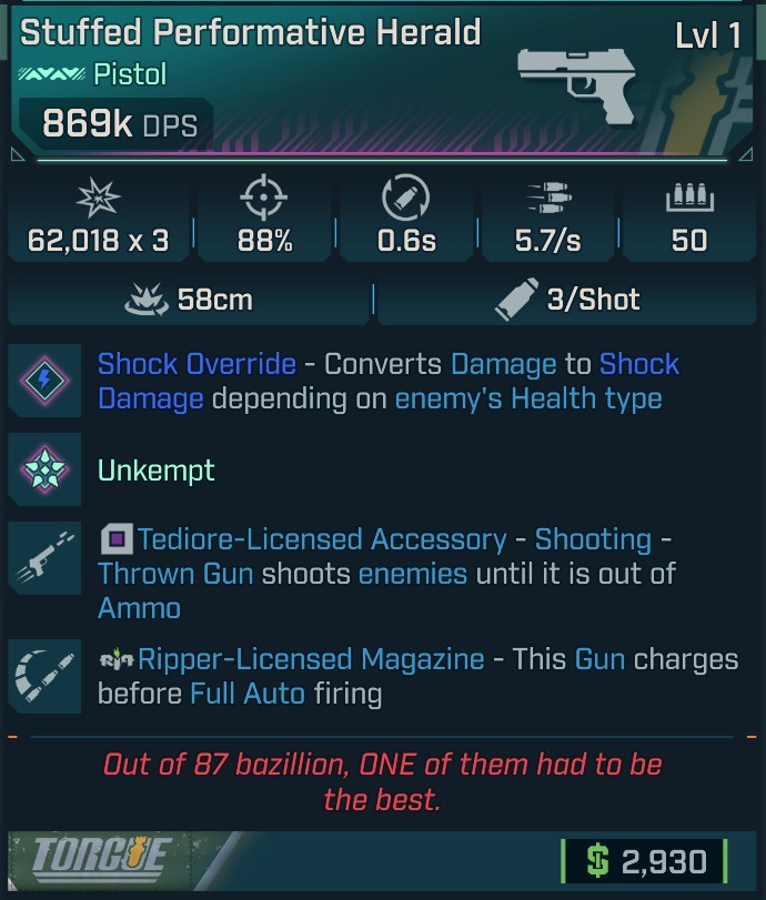 ⭐[MODDED] L1 HERALD (SHOCK CONVERT) - 869K DPS - 88% ACCURACY - 5.7/s FIRE RATE - 0.6s RELOAD - STICKY GYROJETS - RIPPER MAG⭐