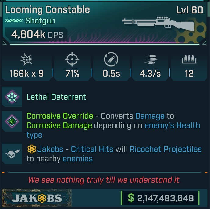 ⭐[MODDED] L60 CONSTABLE (CORROSIVE CONVERT) - 4,804K DPS - 71% ACCURACY - 4.3/s FIRE RATE - 0.5s RELOAD - RICOCHET⭐