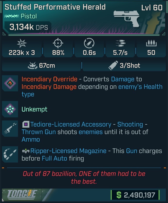⭐[MODDED] L60 HERALD (FIRE CONVERT) - 3,134K DPS - 88% ACCURACY - 5.7/s FIRE RATE - 0.6s RELOAD - STICKY GYROJETS - RIPPER MAG⭐