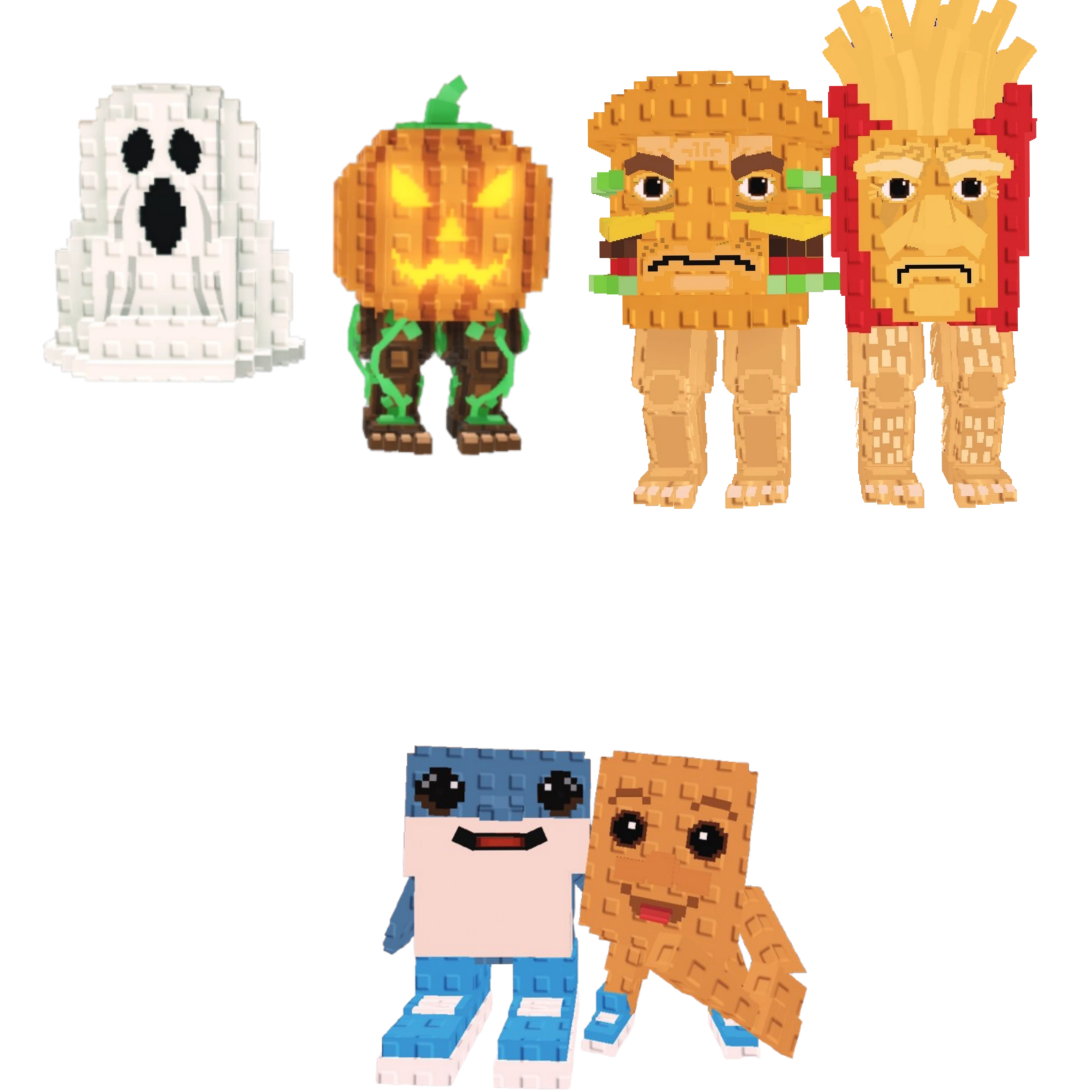 [BUNDLE] - 🥌 1x Spooky and Pumpky 🥌 1x Los Bros 🥌 1x Burguro And Fryuro