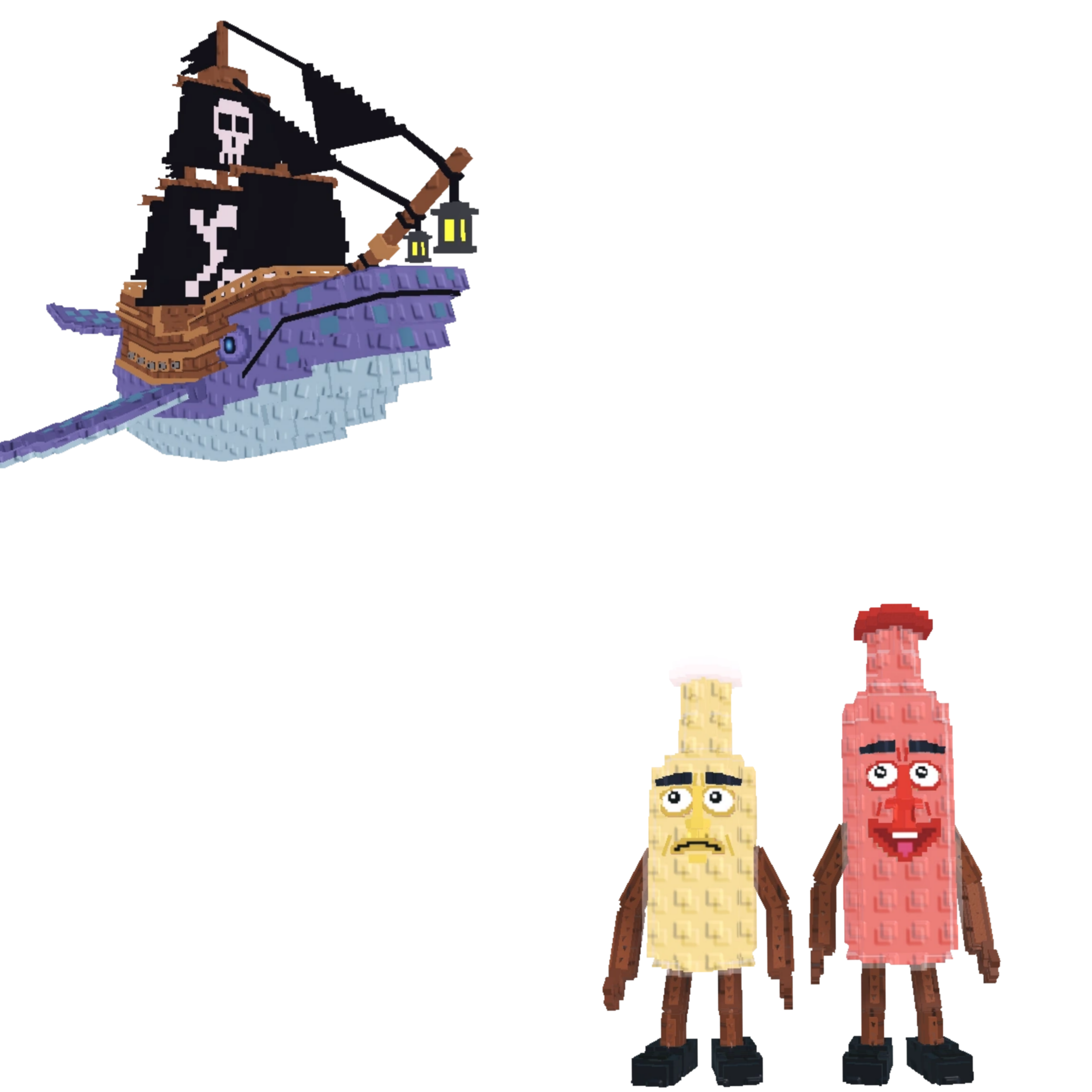[BUNDLE] - 🧸 1x Capitano Moby 🧸 1x Ketchuru And Musturu