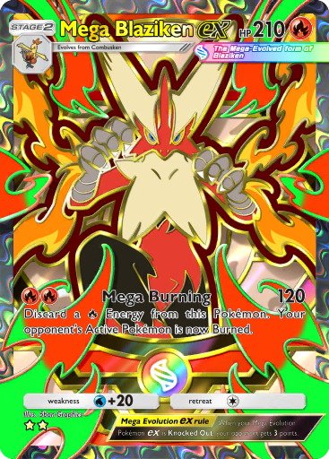 [All language] 2 Star Mega Blaziken ex Full Art  - B4b