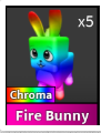 CHROMA FIRE BUNNY PET - MURDER MYSTERY 2 - FAST DELIVERY & TRUSTED