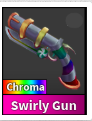 CHROMA SWIRLY GUN - MURDER MYSTERY 2 - FAST DELIVERY & TRUSTED