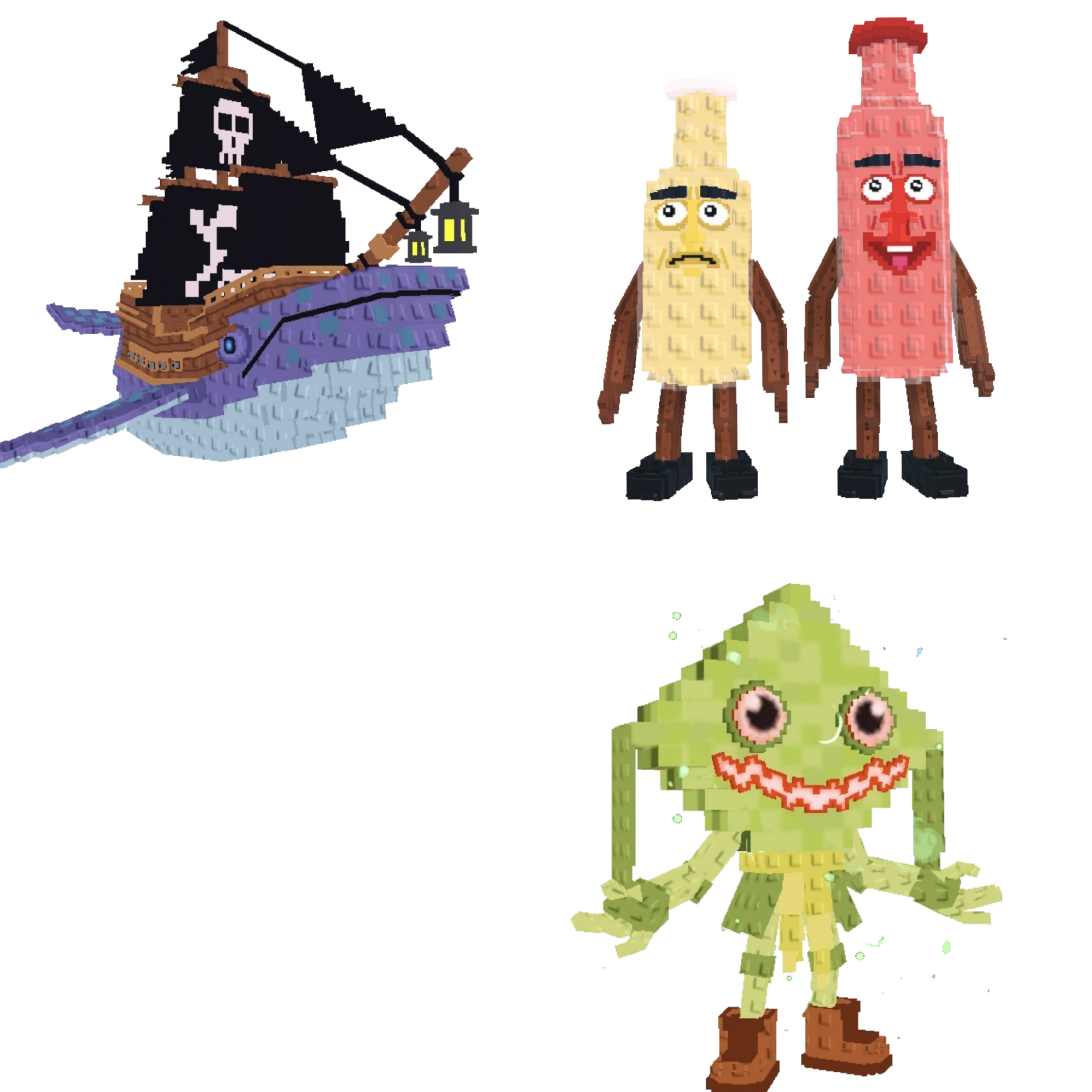 [BUNDLE] - 🎨 1x Capitano Moby 🎨 1x Ketupat Kepat 🎨 1x Ketchuru And Musturu