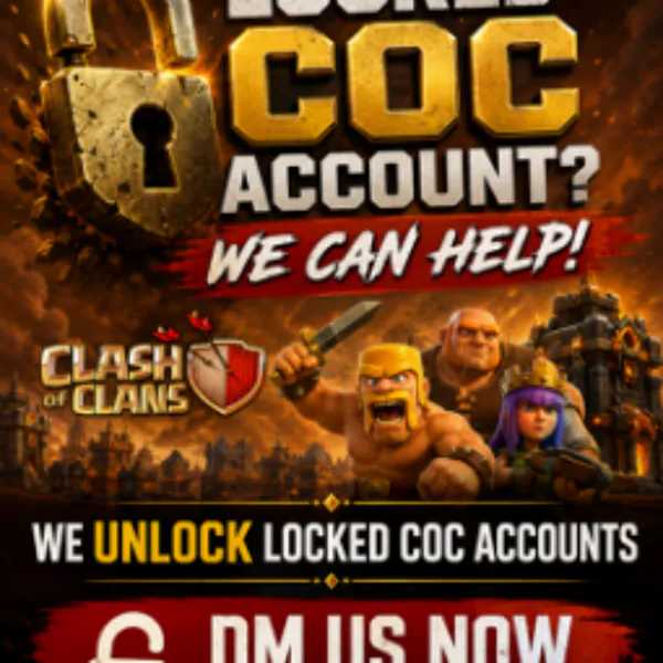 UNLOCKING LOCKED COC ACCOUNTS ✨ 2 WEEK GAME LOGIN REQUIRED ✨ SAFE AND NO BAN ✨ J05