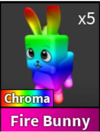 CHROMA FIRE BUNNY PET - MURDER MYSTERY 2 - FAST DELIVERY & TRUSTED