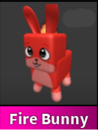 FIRE BUNNY PET - MURDER MYSTERY 2 - FAST DELIVERY & TRUSTED