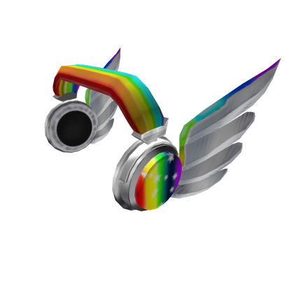 Feathered Rainbow Headphones - Roblox Toy Code