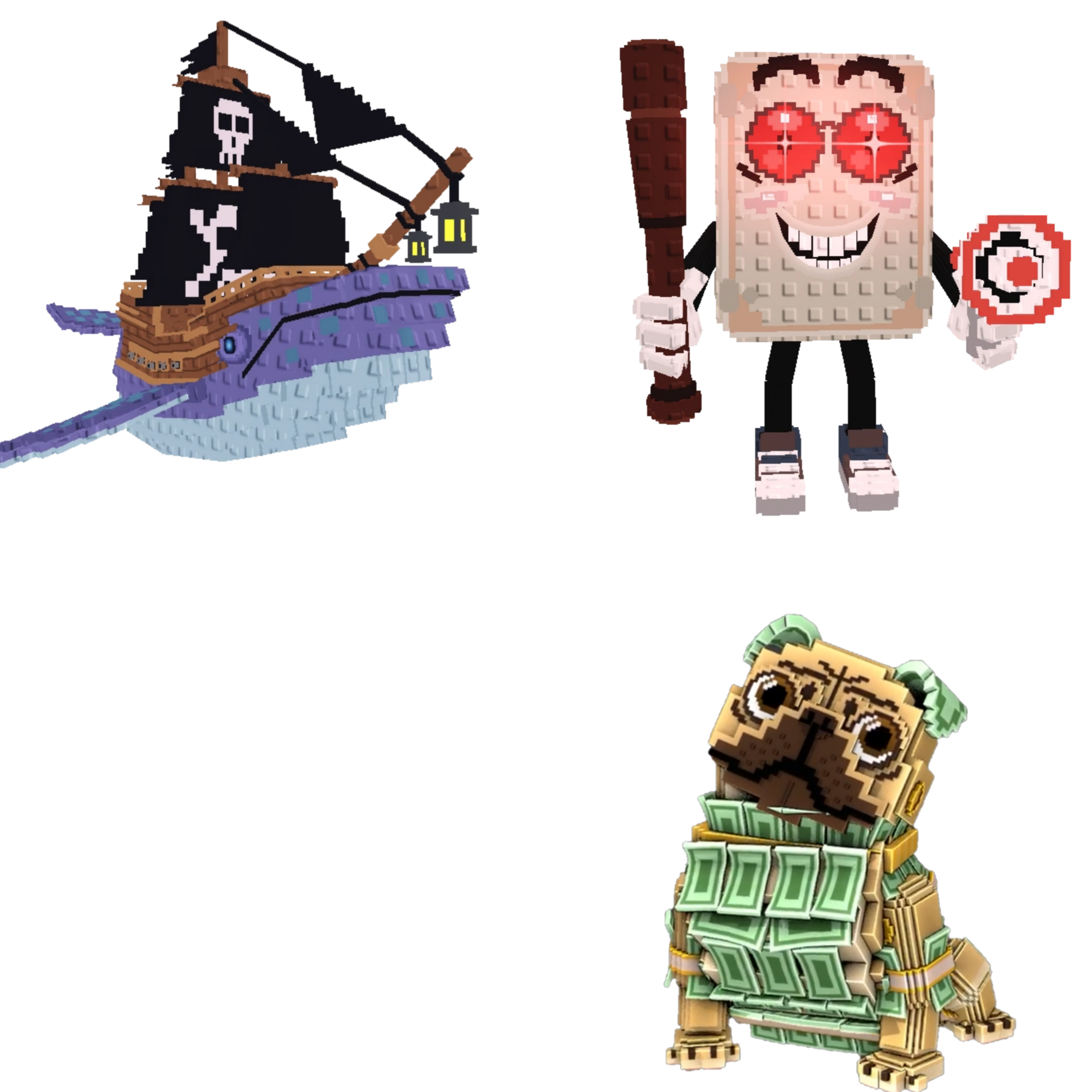 [BUNDLE] - 🍍 1x Capitano Moby 🍍 1x Tang Tang Keletang 🍍 1x Money Money Puggy