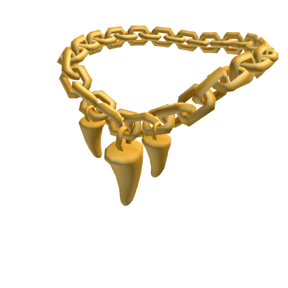 Golden Fang Necklace - Roblox Toy Code
