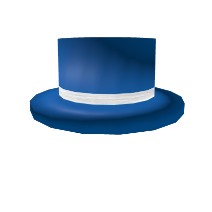 Blue Top Hat with White Band - Roblox Limited