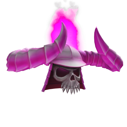 Flaming Pink Horned Helmet - Roblox Limited