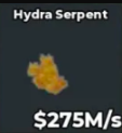 Gold Hydra serpent 275m/s new Brainrot 🎃 Instant Delivery