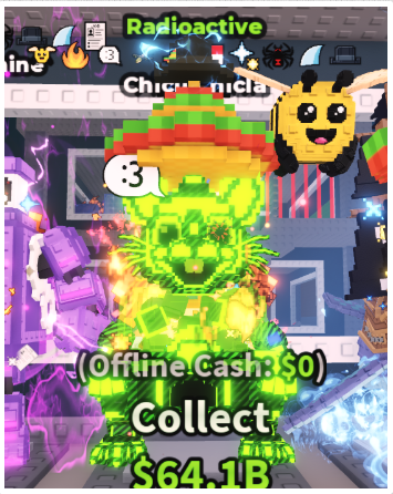 RADIOACTIVE CHICLI CHICLA 2.1B/S (BEE + 9 TRAITS) – STEAL A BRAINROT – FAST DELIVERY & TRUSTED #J2TK6V
