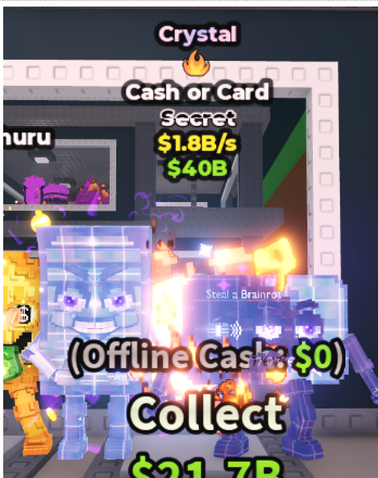 CRYSTAL CASH OR CARD 1.8B/S (FIRE) – STEAL A BRAINROT – FAST DELIVERY & TRUSTED #E5QX8R