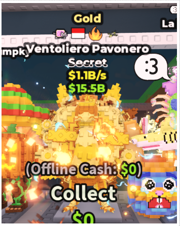 GOLD VENTOLIERO PAVONERO 1.1B/S (FIRE + 3 TRAITS) – STEAL A BRAINROT – FAST DELIVERY & TRUSTED #P5QX9K