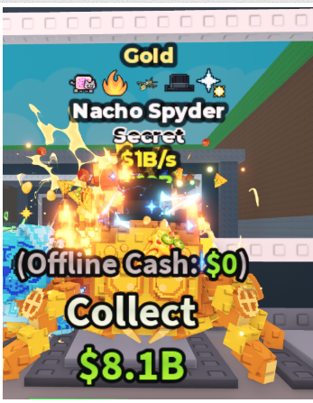 GOLD NACHO SPYDER 1B/S (FIRE + 4 TRAITS) – STEAL A BRAINROT – FAST DELIVERY & TRUSTED #A8TK2V