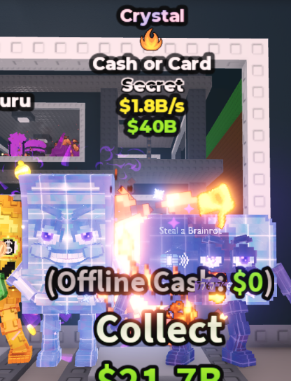 CRYSTAL CASH OR CARD 1.8B/S (FIRE) – STEAL A BRAINROT – FAST DELIVERY & TRUSTED #E5QX8R
