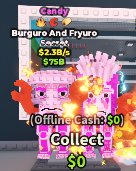 CANDY BURGURO AND FRYURO 2.3B/S (TACO + 2 TRAITS) – STEAL A BRAINROT – FAST DELIVERY & TRUSTED #B7ZN5H