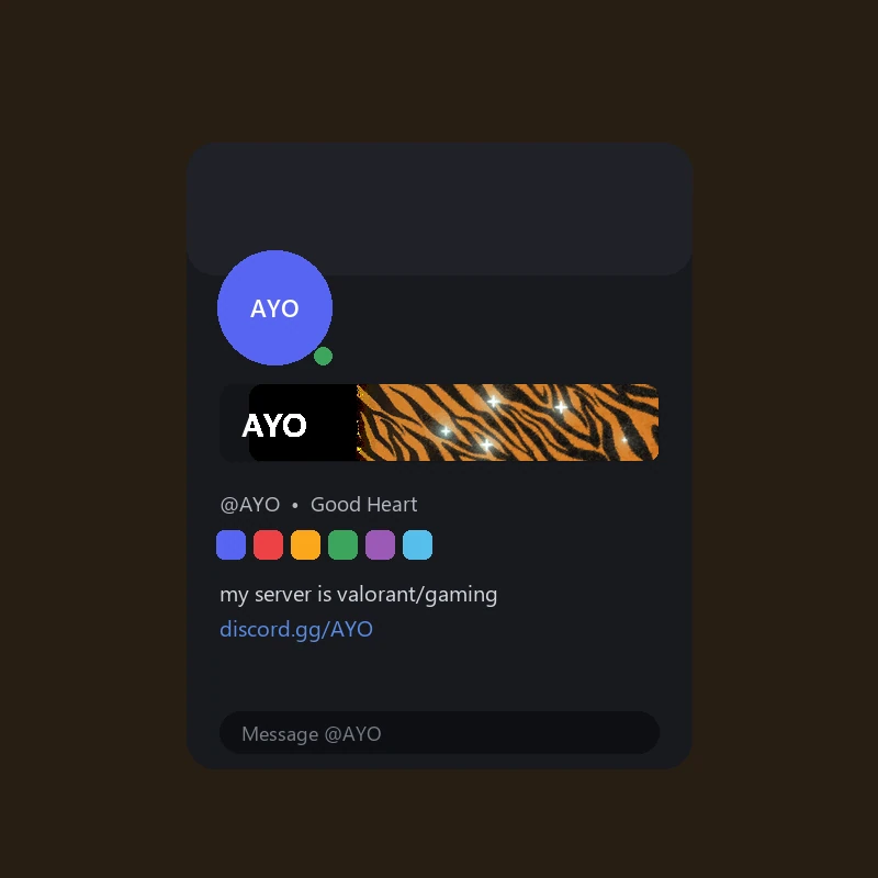 Discord Tiger Print Nameplate 🎁 | Gift Link | Instant