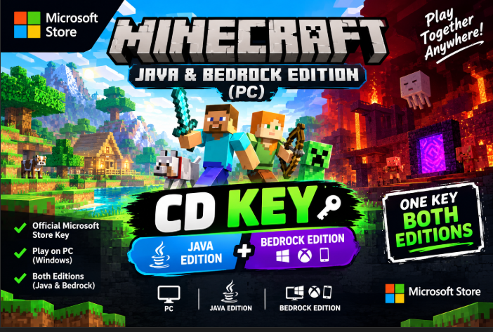 Minecraft: Java & Bedrock Edition (PC) - Microsoft Store CD Key