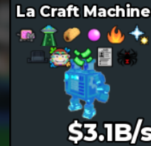 DIAMOND LA CRAFT MACHINE 3.1B/S (MONEY + UFO + 9 TRAITS) – STEAL A BRAINROT – FAST DELIVERY & TRUSTED #S8XM3R