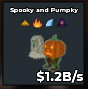 BS11836 Spooky and Pumpky Pumpkin Witch Hat Traits Rare 1.2B/s