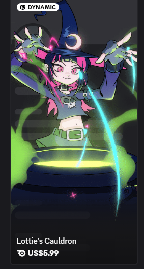 Lottie's Cauldron Profile Effect $5.99 / Gifting Method