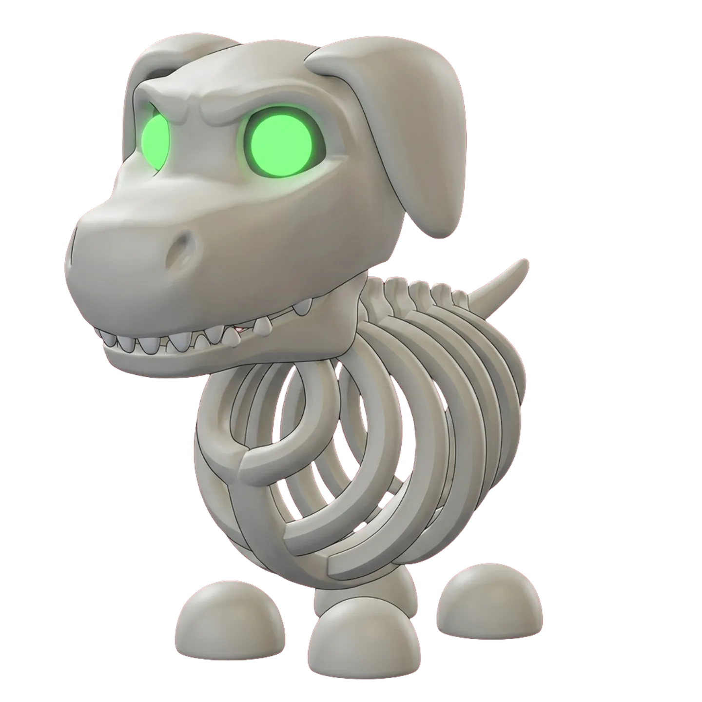 Halloween White Skeleton Dog