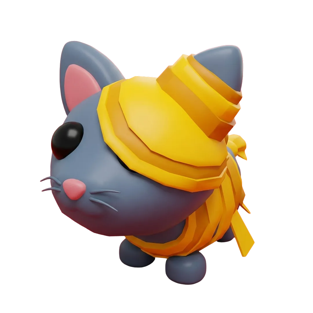 Halloween Golden Mummy Cat