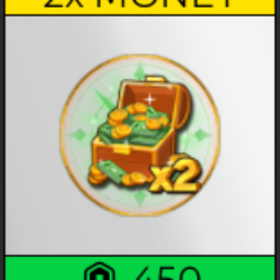 Blox Fruits | 2X MONEY | 450 Robux | Item type: Gamepass; Rarity: Other; Item name: 2x Money; Fruit type: Other; Fruit version: None