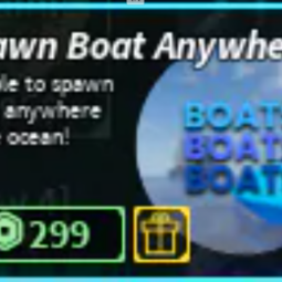 Fisch | SPAWN Boat Anywhere | 299 Robux | Item type: Other