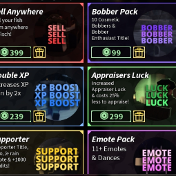 Fisch | All Gamepasses Boombox not include | 2521 Robux | Item type: Other