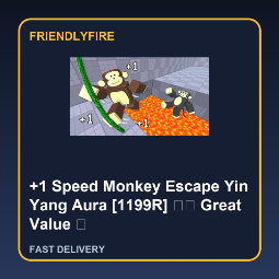Roblox | 1 speed monkey escape yin yang aura great value | 1199 Robux | Game: Other