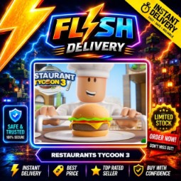 Roblox | 3X CUSTOMER LUCK - RESTAURANTS TYCOON 3 | 299 Robux | Game: Other