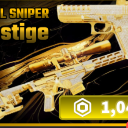 Roblox | Hood Rivals | 50 Caliber Sniper Prestige | 1049 Robux | Game: Other