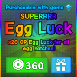 Roblox | SUPERRRR-Egg Luck | 360 Robux | Game: BlockSpin