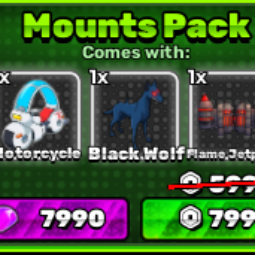 Roblox | World Fighters - Mounts Pack | 799 Robux | Game: Other