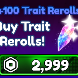 Roblox | Anime Dungeons > +100 Trait Reroll | 2999 Robux | Game: Other