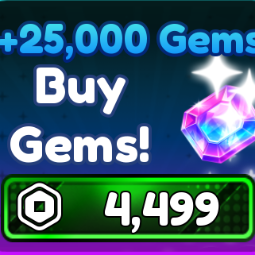 Roblox | Anime Dungeons > +25,000 Gems | 4499 Robux | Game: Other