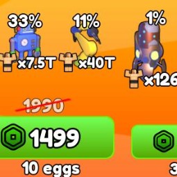 Roblox | Gym Star Simulator > 10 Special Eggs | 1499 Robux | Game: Other
