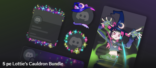 Lottie's Cauldron Bundle ( 2x Avatar + Nameplate + Profile Effect + Profile Frame )🔥Cheap Decoration $21.99 | 5 Pc Decoration
