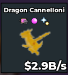 Gold Dragon Cannelloni 2.9b/s Good Trait🎃 Instant Delivery